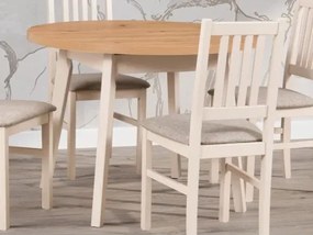 Okrúhly jedálenský stôl Norveg 100 cm, dub artisan/béžový kašmír%