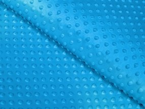 Biante Detská obliečka na vankúš Minky 3D bodky MKP-034 Modrá 50 x 50 cm