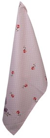 Ružová bavlnená utierka s ružami Dotty Rose - 50*70 cm