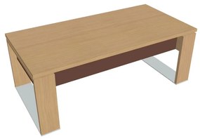 Stôl Verno+ S 200 x 100 cm, dub svetlý / hnedá