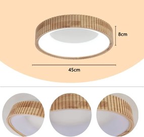 Brilagi - LED stropné svietidlo FALCON WOOD MODERN LED/30W/230V pr. 45 cm drevo