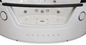 M-SPA - Kúpeľňová vaňa s hydromasážou biela 2-miestna 157 x 157 x 68 cm