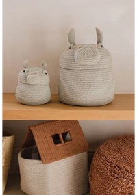 Svetlosivý látkový detský kôš na hračky ø 15x15 cm Mini Henry the Hippo – Lorena Canals
