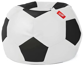 Sedací vak lopta ekokoža bielo-čierny