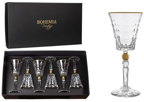 BOHEMIA PRESTIGE CONTE GOLD POHÁR NA VÍNO 260ML SADA 6 KS