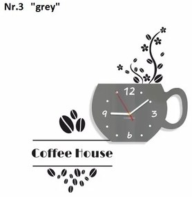 Coffee House dekoračné hodiny do kuchyne fialová