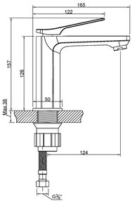 Invena Neri, umývadlová batéria h-157, medená matná, INV-BU-P1-014-L