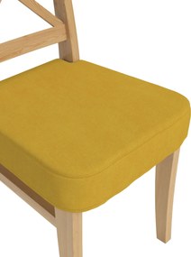 Sedák na stoličku Ingolf farba produktu žltá látka zapletaná