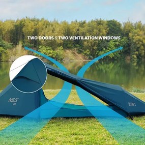 Ľahký stan NILS Camp NC2502 Skyair 2 - modrý