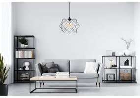 Luster na lanku GALL 1xE27/60W/230V čierna