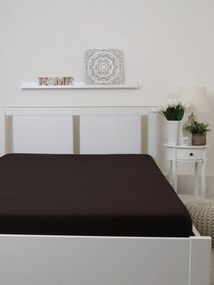 Jersey plachta Classic 90 × 200 cm - tmavo hnedá