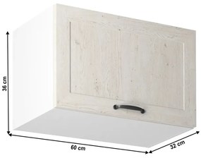 Horná kuchynská skrinka Royal G60KN - biela / sosna nordická