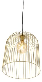 Dizajnové závesné svietidlo zlaté - Wire Knock