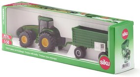 SIKU Farmer – traktor John Deere s vlekom, 1:50