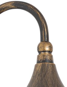 Vonkajšia nástenná lampa starožitné zlato IP44 vrátane snímača pohybu - Daphne