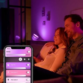 PHILIPS HUE Stolná múdra LED stmievateľná lampa HUE IRIS s funkciou RGB, 8,1 W, teplá biela-studená biela, čiern