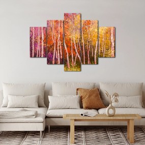 Obraz farebného lesa (150x105 cm)