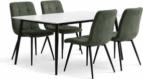 Jedálenský set 4x stolička + stôl 140 cm AVENBERG EMERALD