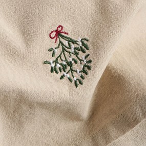 Ib Laursen Vyšívaný bavlnený obrúsok Mistletoe