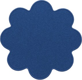 Vopi, Kusový koberec Eton modrý kvetina, 160x160 kvietok, modrá, chodba / predsieň