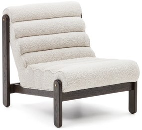 Biele kreslo z textílie buklé Magira – Kave Home