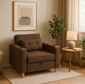 Kreslo JEREMY hnedé