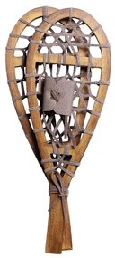 Hnedá antik dekorácia snežnice Snowshoes Vintage - 23*3*36 cm