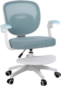 Detská otočná stolička Neoseat JUNI 008 s podnožou — látka, modrá