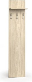 Vešiaková stena PRIMO WOOD, 3 háčiky, polica, roky zvisle, dub prírodný