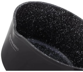 Čierna lesklá sada hrncov - 12 kusov