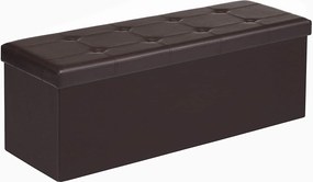Taburetka 120 L, lavica s úložným priestorom, nosnosť 300 kg, hnedá