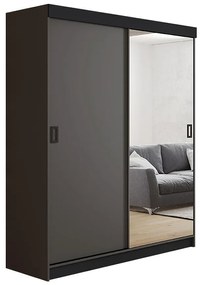 Skriňa Retro 138 1L grafit/ Dvierka grafit