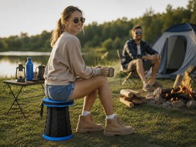 Kempingová stolička CAMPIO teleskopická 45 cm, modrá