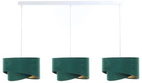 Luster na lanku GALAXY 3xE27/60W/230V zelená/zlatá