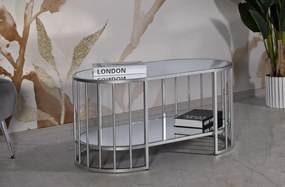 Konferenčný stolík Smirne 90 cm strieborný