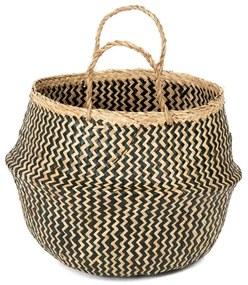 Úložný košík z morskej trávy Compactor Zic Zac, ⌀ 35 cm