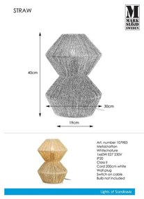 Stolová lampa Markslöjd Straw Nature