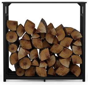 Blumfeldt Valdivian sklad dreva, 1,5 ložného metra, stabilný, oceľ, kryt proti dažďu, taška na prenášanie