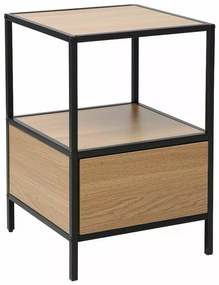 Nočný stolík Geo S dub prírodný/čierny mat