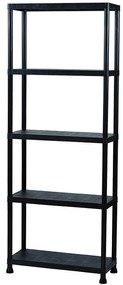 Regál plastový T80 80x30x181 cm čierny