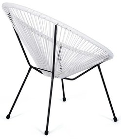 Biele záhradné kreslo z umelého ratanu Bonami Selection Avocado