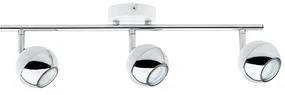Bodové svietidlo Bianca, 3x LED 50w, biele/chrómové kovové tienidlo, w