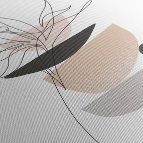 Obraz - Line art kvety N⁰1 (90x60 cm)