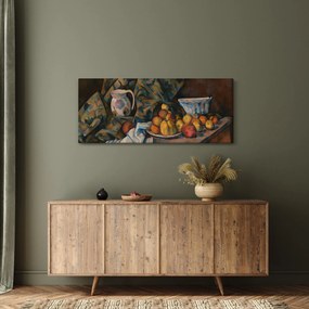 Obraz - Paul Cézanne, Still Life with Apples and Peaches, reprodukcia (120x50 cm)