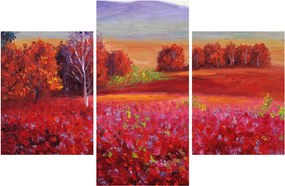 Obraz červenej krajiny (90x60 cm)