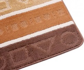 Sada kúpeľňových koberčekov MULTI B5015 FIGURY - hnedý, camel