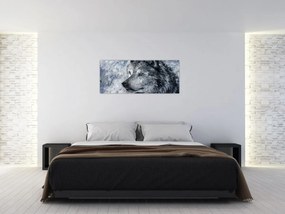 Obraz - Kreslený vlk (120x50 cm)