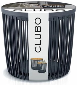 Set 2 univerzálnych košov CLUBO s bambusovými vekami 25+35l antracit