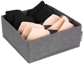 Sivý organizér do zásuvky s priehradkami Bigso Box of Sweden Drawer, 29 x 11 cm