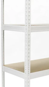 Policový regál 1800x900x450mm, nosnost 2150kg, bílý | AKCE RH45-5 BILA